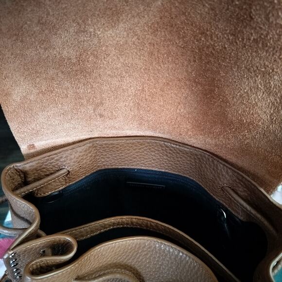 4755) Rebecca Minkoff Darren Signature Leather Backpack in Tobacco color - Picture 10 of 13